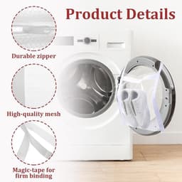 Waszakken voor wasdroger en wasmachine netzak voor wasmachine voor schoenen, kleding en wasgoed, geschikt voor de meeste wasdrogers en wasmachines — thumbnail 5