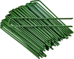 U-vormige tuinpennen voor het vastzetten van grasmatten, onkruidbestrijdingsmembranen en netten - 15 cm, 40 stuks — thumbnail 1