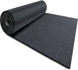 Antivibratiemat - Rubberen mat - Apparaten Dempen - Gemaakt van gerecycled rubber - 62.5 x 900 cm - Zwart — thumbnail 1