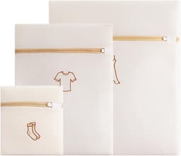 Set van 3 wasnetten voor delicate kleding, anti-vervorming, fijn net, ritssluiting, waszakken in 3 maten voor optimale bescherming — thumbnail 1