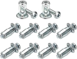 10-pack M5 x 18 holle deurankerset, bloemblaadjesmoeren uitbreidingsschroef krikmoer voor holle wand/aluminium bekleding/stalen buizen/ijzeren platen/kunststof panelen [zilverkleurig] — thumbnail 2