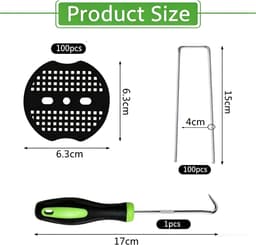 Weed Cloth Hooks 100 stuks - Gegalvaniseerde grondankers - U-vormige tuinpinnen - Ideaal voor tuinprojecten - ShopVlot — thumbnail 3