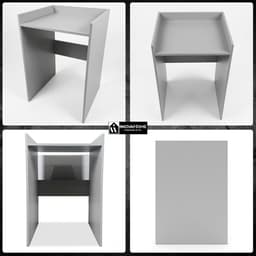 Wasmachine Kast Ombouw - Wasmachine Meubel Opbergkast - Badkamer Organisatie - Geluiddempend Extra Stevig - 66x97x62 cm - Palladium Grijs — thumbnail 4
