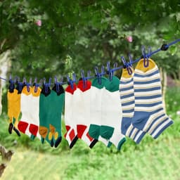 Winddichte Waslijn - Reiswaslijn Campinglijn - Kleding Drogen - Antislip Ontwerp - 1.7 Meter - Blauw — thumbnail 2