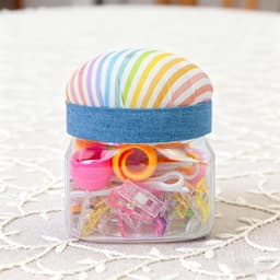 Naaiklemmen Set - Textiel Clips - Handwerk Organisatie - Met Speldenkussen - 76 Delig - Gestreept — thumbnail 2