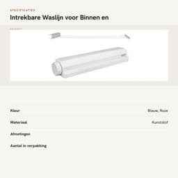 Wanddroogrek met intrekbare waslijn - Dailygoods — thumbnail 2