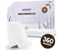 Mr. Green Mind Wasstrips ECO 360 Wasbeurten lavendel Lovely lavender Wasmiddel Milieuvriendelijke Wasstrips Wasmiddel Voordeelverpakking incl. wasverzachter