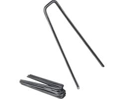Grondanker met platte kop - grondnagels van niet verzinkt koolstofstaal voor onkruidvlies - tuinvlies - onkruidfolie - schutting & net of camping (200 100x13x29 mm)