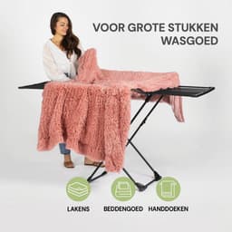 Vitapur Wasrek - Droogrek - Uitschuifbaar - Wasrek Inklapbaar - Zwart — thumbnail 3