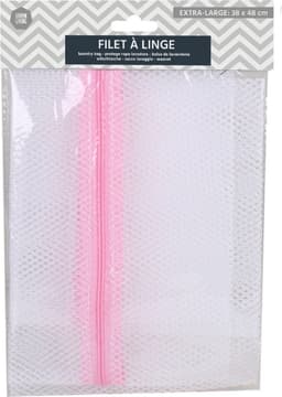 Urban Living Waszakken XXL size voor delicaat wasgoed - 2x - lingerie/bh waszak - wit - 38 x 48 cm — thumbnail 4