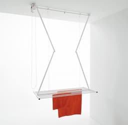 Ruimtebesparend Inklapbaar Droogrek voor Plafondbevestiging - Wit - 150 cm — thumbnail 1