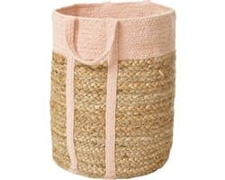 Vertbaudet Opbergmand - jute - tweekleurig - 32x28