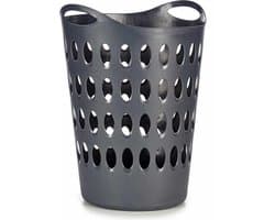 Arte R Flexibele wasmand/opbergmand - rond - antraciet - 50 liter - wasgoed sorteren
