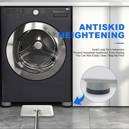 Trillingsdempers Wasmachine - 4 Stuks - Wasmachine Verhoger - Extra Dik - Wasmachine Dempers - Stapelbaar - Droger - Vaatwasser — thumbnail 5
