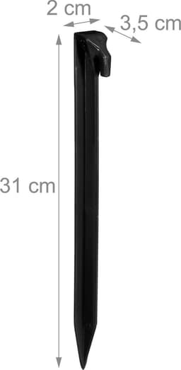 64 x haringen 31 cm - kunststof tentharingen - grondpennen - grondharing — thumbnail 5