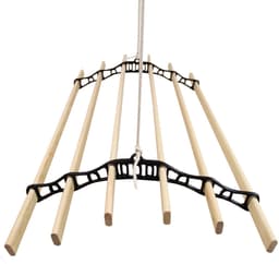 Droogrek Ophangbaar - Zwart - 1.4 meter - plafond wasrek — thumbnail 3