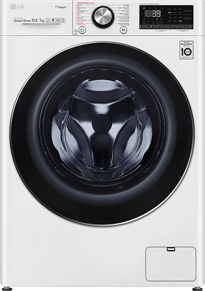 LG F4DV910H2E Was-droog combinatie 10.5kg / 7kg  met TurboWash 360 Perfect schoon in 39 minuten | Slimme AI DD™ motor herkent je kleding | E | Minder strijken door stoom — afbeelding 1
