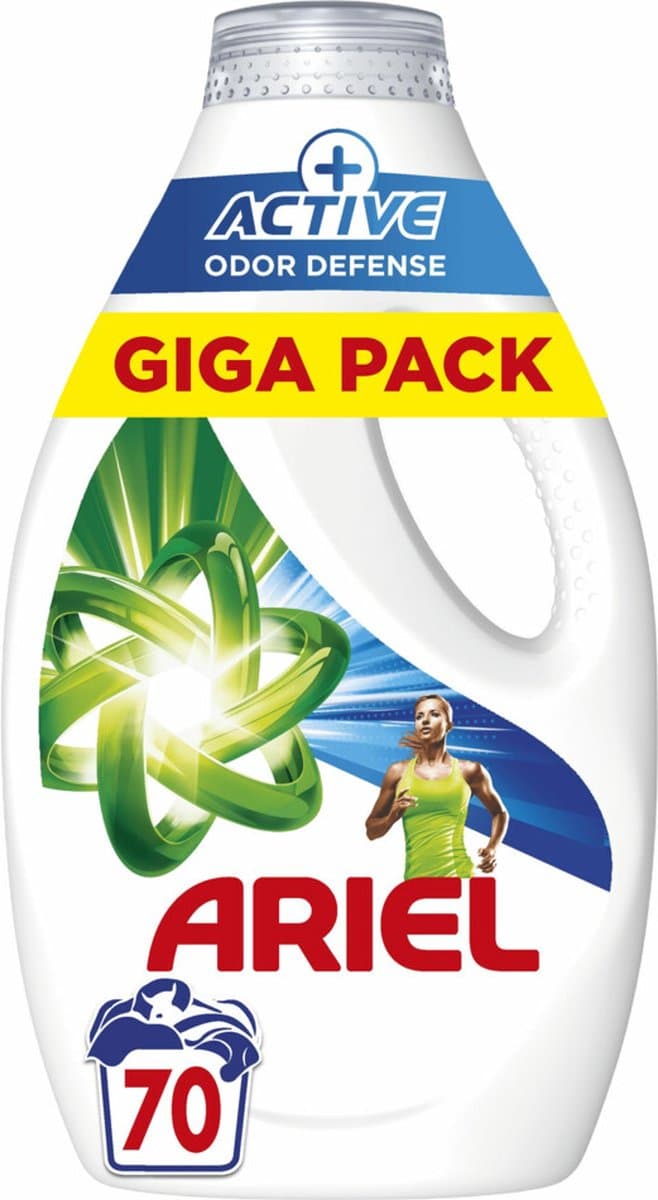 Ariel Vloeibaar Wasmiddel +Actieve Odor Defense 70 Wasbeurten - 3150 ml — afbeelding 1