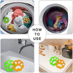 2 Stuks, Pet Hair Remover voor Wasserij Wasmachine Haarvanger, Mini Herbruikbare Hond Kat Plakkerig Huisdier Haar Verwijderaar Borstel Voor Waswasmachine. — thumbnail 5