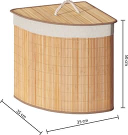 Wasmand Bamboe Hoek 48 Liter - Laundry Basket Corner — thumbnail 4