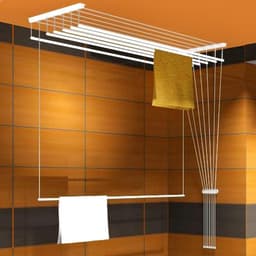 Premier Linens Plafond Droogrek Hangend 6 stangen van 130 cm – Droogrek balkon – Wasrek hangend - Ruimtebesparend — thumbnail 4