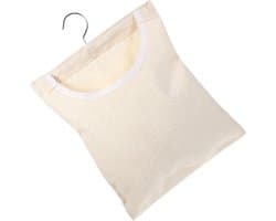 Wasknijper Opbergtas - Wasknijper Zak - Wasknijpers Opbergen - 360 Graden Draaibare Haak - 35x27x1CM - Beige