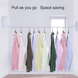 Intrekbare Waslijn - Oprolbare Lijn - Kleding Drogen - Automatische Terugtrekking - 42 Meter - Wit — thumbnail 2