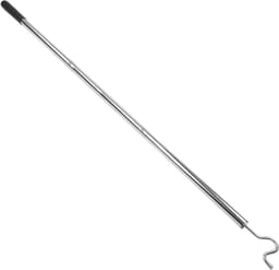 Droogpaal Kleding - Wasstok - Was Ophangen - Gebogen Vorkontwerp - 134cm - Zilver — thumbnail 4