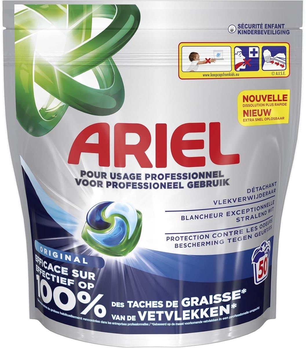 Ariel Professional Waspods Regular 50 Stuks - Wasmiddel Capsules - Voordeelverpakking — afbeelding 1