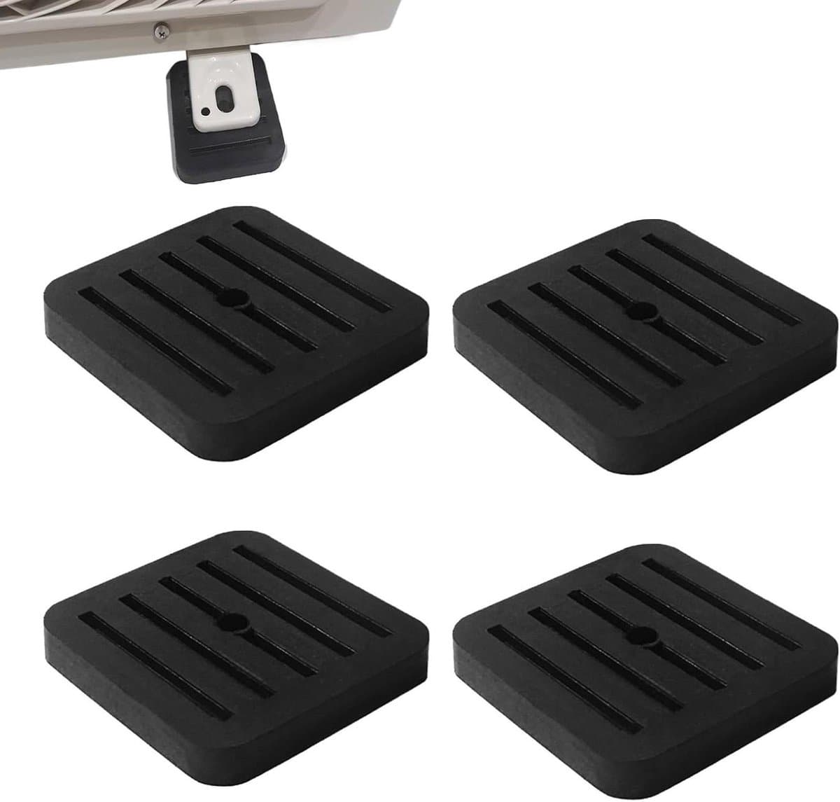 Trillingsdempers Airco - Anti-vibratie pads - Apparaten Stabiliseren - Geluid en Trillingen Reduceren - 4 stuks - Zwart — afbeelding 1
