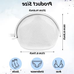 Wasnet voor de wasmachine, 2-delige mesh waszak met rits, herbruikbare waszakken voor kleding, ondergoed en bh's, ideaal voor delicate was. — thumbnail 5