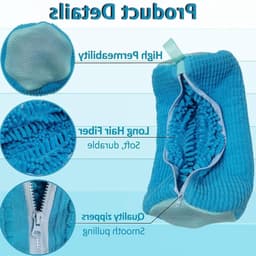 2 Stuks Schoenwaszakken voor de Wasmachine, Herbruikbare Waszakken met Rits, Ideaal voor Sneakers en Schoenen reinigen — thumbnail 4