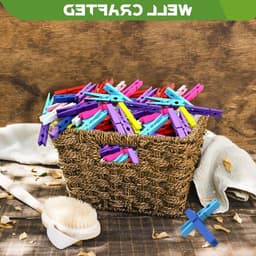 Kleine Kleurige Houten Knijpers voor Foto's, Collages en Postkaarten - 100 Stuks van 7 cm — thumbnail 5