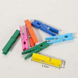ZEYNOMAX- Wasknijpers 100 stuks - Mini-houten Klemmen - Kleurenmix - Sterk en Duurzaam - Perfect voor Fotoophangingen - Lichtgewicht — thumbnail 5