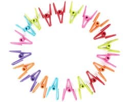 JHUBERS- Draadclips 20 stuks - Metalen Klemmen - Kleurige Klemmen - Praktische Clips - Voor Papier/Waskleding - Afmetingen 5,3 x 3 x 1,7 cm - Wasknijpers