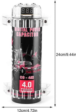 Dailygoods- Condensator 4 Farad - Digitale Weergave - Waarschuwingsindicator - Montagebeugel - Aluminiumlegering - Automatische Uitschakelbeveiliging - Powercap — thumbnail 4
