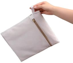 Waszakken – 2 stuks– M-30*40cm – Waszakken van mesh – Beschermzak – Wasbeschermzak – Beschermzakken voor kleding – Herbruikbaar – Vormbehoudende bescherming – Geschikt voor fijne was, lingerie, nachtkleding, sokken, enz. — thumbnail 1