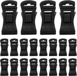 40 Stuks Zwarte Plastic Sokkenklemmen met Haak Antislip Droogrek Clips voor Waslijn Kleding Veelzijdige Sokkenhouder Geschikt voor Diverse Stoffen Formaten Duurzaam Stevig — thumbnail 1