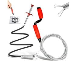 Reinigingsspirale voor Afvoeren, 6 m x 6 mm, Universele Handmatige Crank met Flexibele Grijper, Effectieve Oplossing voor Hardnekkige Verstoppingen en Afvoerproblemen
