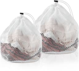 Set van 2 wasnetten met trekkoord voor delicate kleding, wasmachine en reisgebruik - ideaal voor blouses, bh's en sokken (30x40 cm / 40x50 cm) — thumbnail 1