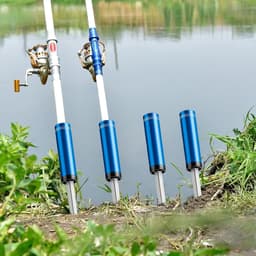 Hengel Grondhouder - Visstok Steun - Vissen Stabiliseren - Lichtgewicht Aluminium - 28 cm - Blauw — thumbnail 2