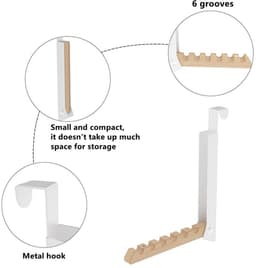 Dailygoods- Droogrek Opvouwbaar - Over de Deur Haken - Multifunctioneel - Kapstok - Draagbaar - 16 cm Uitgeschoven — thumbnail 2