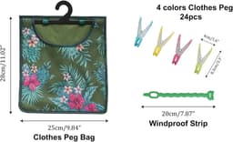 Kledingknijpers Set - Wasknijpers Zacht - Kleding Drogen - Zachte Grip - 24 Stuks - Multicolor — thumbnail 3