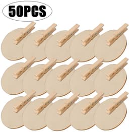 Dailygoods- Knijpers Miniatuur - Houten Knijpers - 50 Stuks - Ronde Klemmen - 5 x 5,8 cm - Duurzaam Hout - Houten Clips — thumbnail 5
