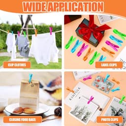 Wasknijpers Set - Kleding Clips - Was Drogen - Winddicht Ontwerp - 48 Stuks - Multicolor — thumbnail 4