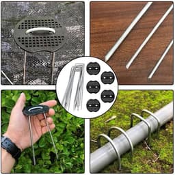 Dailygoods- Bevestiging Grondankers 20 Stuks - Robuust/roestvrij Staal - 10 cm Lang - Tuin/kunstgras - Eenvoudige Bevestiging - Duurzaam — thumbnail 2