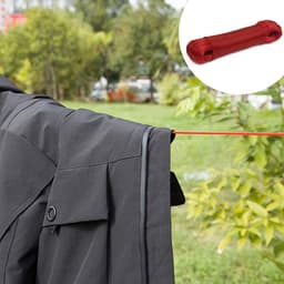 Waslijn PVC - Droogtouw Staalkern - Buiten Drogen - Weerbestendig UV-bestendig - 50 meter - Rood — thumbnail 2