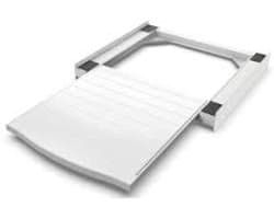Wasdroger Stapelkit - Wasmachine Verhoger - Ruimte Besparen - Uittrekbaar Werkblad - 60 cm Breed - Wit