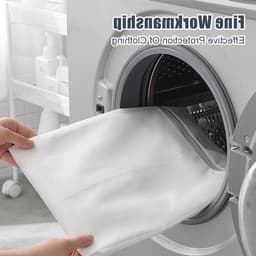 Set van 3 Wasnetten voor de Wasmachine - Fijne Mesh Polyester Waszakken met Verborgen Rits voor Dekens, Jassen, Gordijnen en Kussenslopen - Maten 50 x 60 cm en 80 x 90 cm — thumbnail 3
