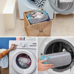 Herbruikbare Schoenwaszak met Rits voor Wasmachine en Droger - 360° Complete Reiniging voor Sneakers en Sportschoenen (Geel) — thumbnail 3